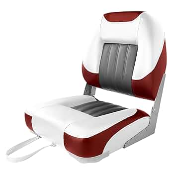 XGEAR Deluxe Low Back Boat Seat, Fold-Down Fishing Boat Seat